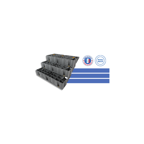 Marche d'escalier extérieur 100 cm - MODULESCA - Jouplast